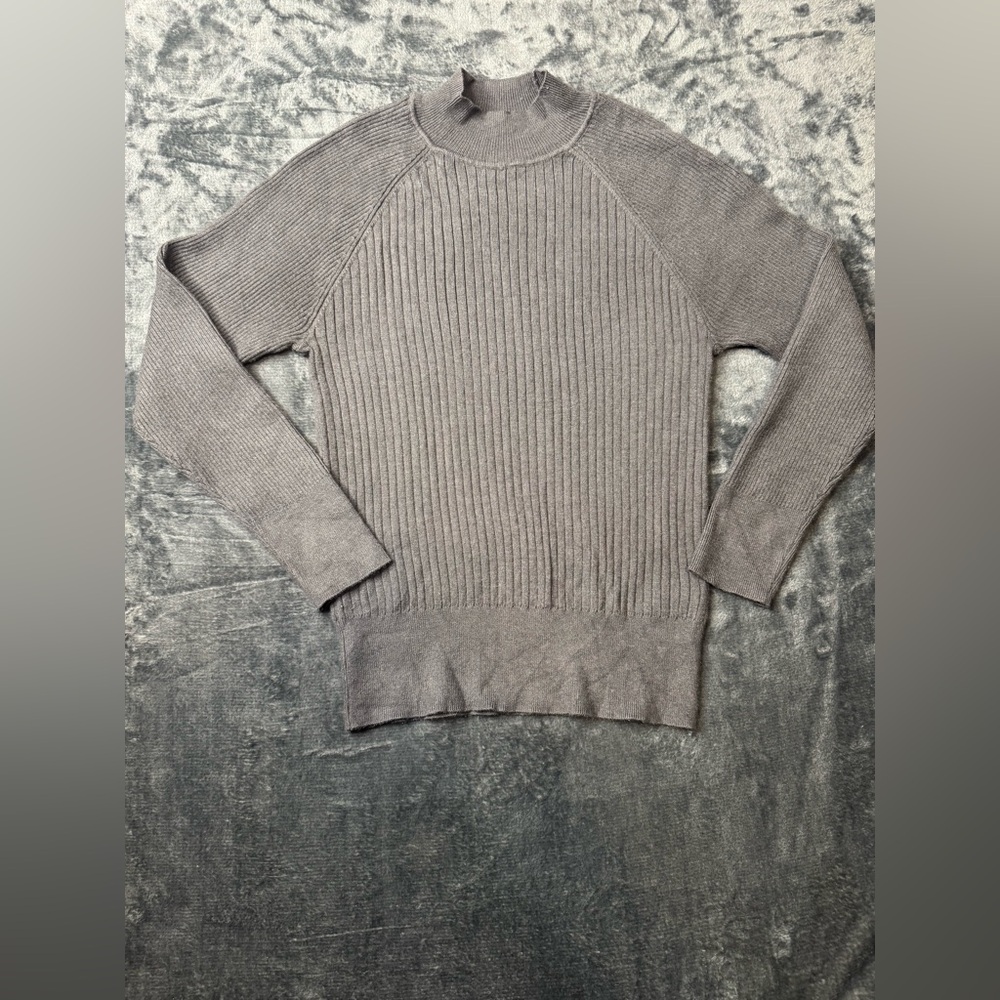 Saks Fifth Avenue Ribbed Crewneck Sweater - Gray
